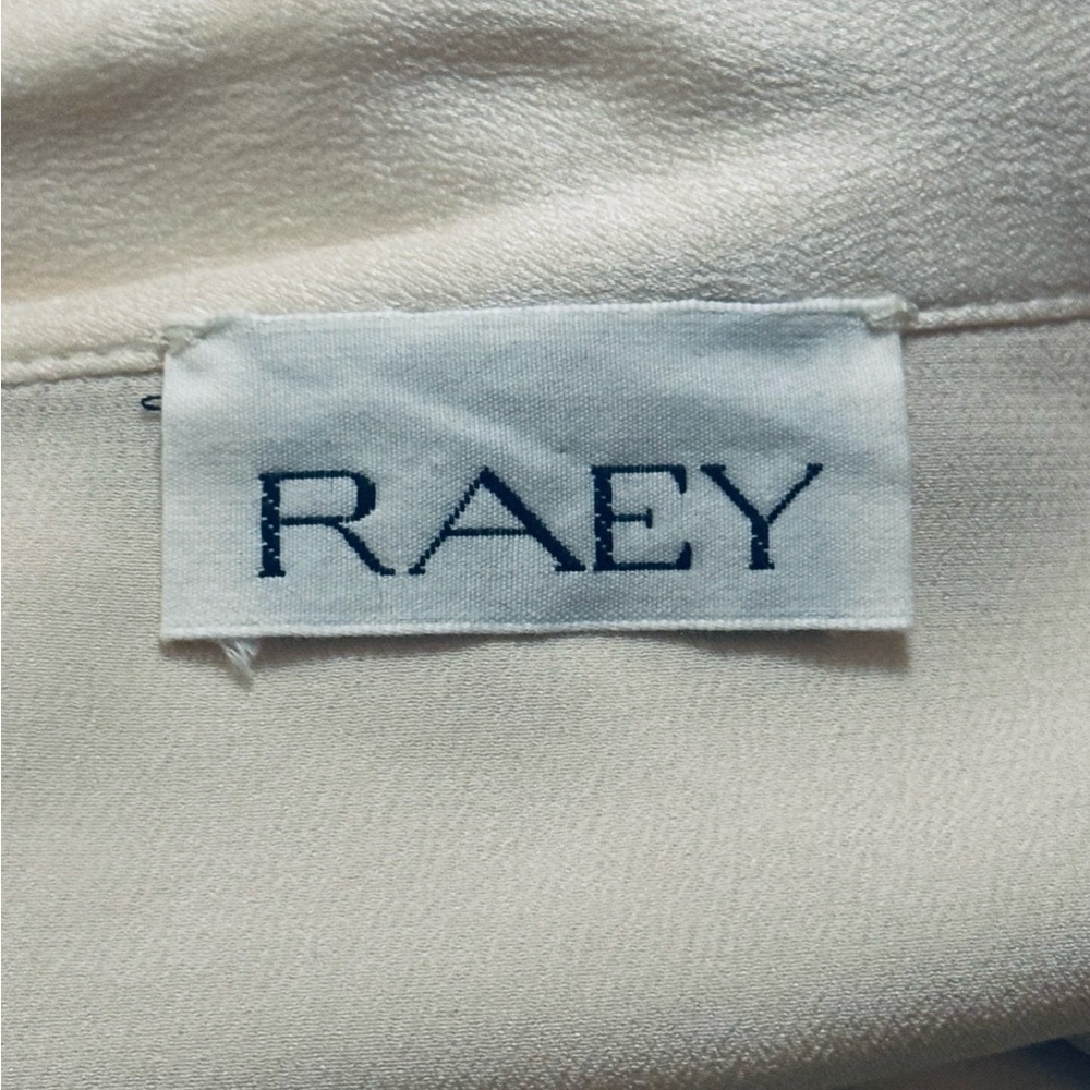 Raey Ivory Silk Tie Front Tunic Blouse  Minimalist Quiet Luxury 100% Silk 10 - Picture 8 of 10